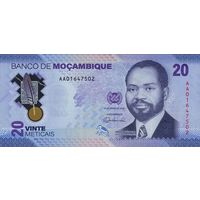 Мозамбик 20 метикал образца 2024 года UNC pw155