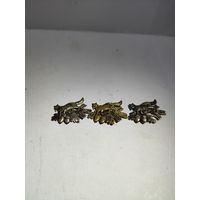 Три накладки "Охота" на стеклянные бокалы Чехословакия.