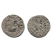 Полугрош 1509, Жигимонт Старый, Вильно. Окончания легенд: Ав - ':1509', Рв - 'LITVANIE.:.', VII группа редкости