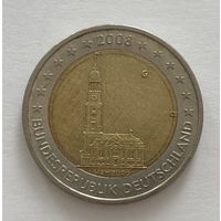 2 евро Германия 2008 Федеральная земля Гамбург