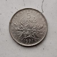 5 франков 1971 года Франция. Красивая монета! Достойный сохран!
