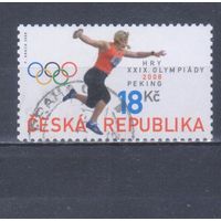 [1727] Чехия 2008. Спорт.Летние Олимпийские игры. Одиночный выпуск.Гашеная марка.