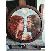 ''Адам и Ева'' стильная картина маслом Сотников С.Н