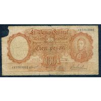 Аргентина 100 песо 1957 1969 год.