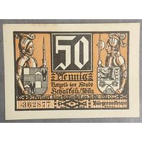 Нодгельд 50 пфеннигов 1921 год. Шалькау. Веймарская республика