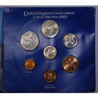 Годовой набор монет Британии 1983 (Люкс). aUNC.