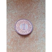 15. Распродажа!  Маврикий. 1 цент 1956 г. Редкая! Одна на ау! AUNC!
