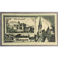 Нотгельд МАЙЕН, 25 пфеннигов 1921 год. Веймарская республика.