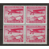 Чили 1943  авиапочта самолет и горы 50c MNH