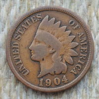 США 1 цент 1904 года. Индеец. Предложи свою цену или обмен!