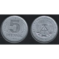 Германия ГДР _km9.2 5 пфенниг 1979 год (nf02