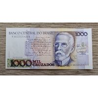 Werty71 Бразилия 1000 крузадо 1987 1988 UNC банкнота