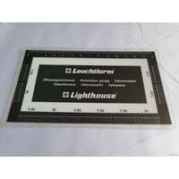 Leuchtturm линейка для определения перфораций марок! Германия, Лёйхтурм, Leuchtturm! ВОЗМОЖЕН ОБМЕН!