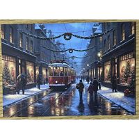 Открытка новогодняя чистая 10х15 см.