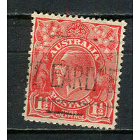 Австралия - 1926/1930 - Георг V 1 1/2Р - [Mi.71XCI] - 1 марка. Гашеная.  (Лот 13JR)-T3P19