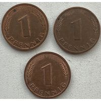 Германия 1 пфенниг 1985 г. G. Цена за 1 шт.