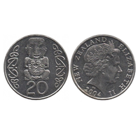 Королевство Новая Зеландия. 20 центов 2004. Пукаки, вождь племени Нгати Вакауэ из Те Арава. Нечастая