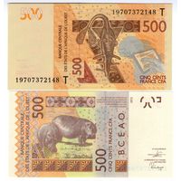 Того 500 франков образца 2019 года UNC p819t