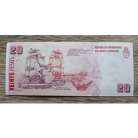 Werty71 Аргентина 20 песо 2003 UNC банкнота Корабль 2018