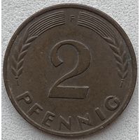 Германия 2 пфеннига 1962 г. F