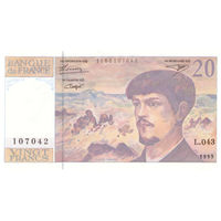 Франция 20 франков 1993 год