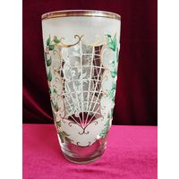 Ваза Паутина, высота 25.5 см. Богемия, Чехословакия