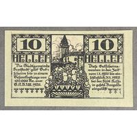 Нотгельд Австрия Фрайштадт, 10 геллеров 1920 год