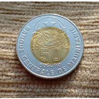 Werty71 Мавритания 50 угий 2014 биметалл