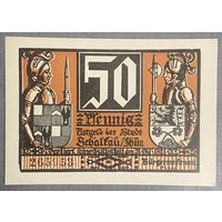 Нодгельд 50 пфеннигов 1921 год. Шалькау. Веймарская республика