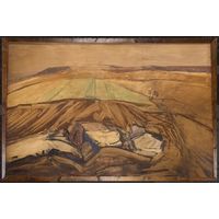 Цвирко (Нар.худ.);200/140см;1973г;"Ритмы",1973г. ДВП,темпера;Нёманский край. 200х140 см.