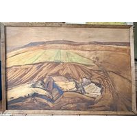 Цвирко (Нар.худ.);200/140см;1973г;"Ритмы",1973г. ДВП,темпера;Нёманский край. 200х140 см.