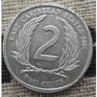 2 цента 2008 Восточные Карибы