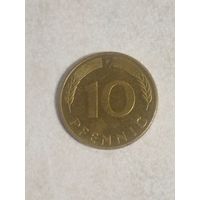 10 пфеннигов 1989 F Германия ФРГ