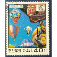 КНДР 1988 JUVALUX-88 1 из 2, воздухоплавание.