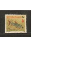 Зимбабве-1990(Мих.418),  ** ,    Морская Фауна , Рыбы,