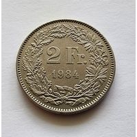 Швейцария 2 франка, 1984