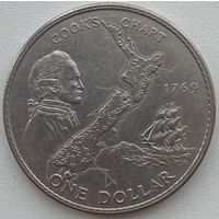 Новая Зеландия 1 доллар 1969 г. 200 лет путешествию Капитана Кука
