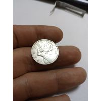 25 центов 1940 Канада серебро
