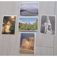 Набор из 5 открыток: Кабардино-Балкария, Эльбрус, Нальчик. Чистые. Цена за лот.