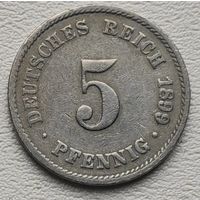 Германия 5 пфеннигов 1899 J