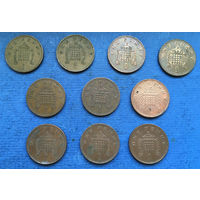 Великобритания 1 пенни 1986, 1987, 1988, 1989, 1990, 1991, 1992, 1993, 1994, 1995
