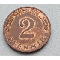 Германия. 2 пфеннига 1979 года. J.