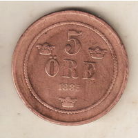 Швеция 5 эре 1885