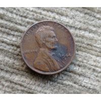 Werty71 США 1 цент 1944 S пшеничный