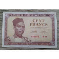 Werty71 Мали 100 франков 1960 банкнота