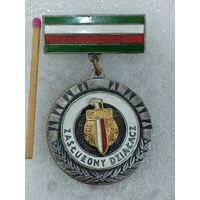 Знак. Заслуженному активисту военно-патриотического общества Польской Народной Республики. тяжёлый