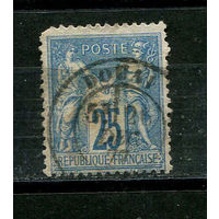 Франция - 1876/1881 - Аллегорические сюжеты 25C - [Mi.63IIb] - 1 марка. Гашеная.  (Лот 17JH)-TG2P25