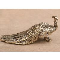 Статуэтка миниатюра Павлин Бронза