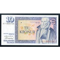 Исландия 10 крон 1961 г. Серия A. P48a(4). UNC