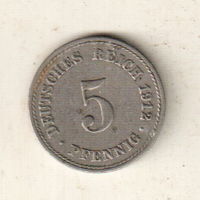 Германия 5 пфенниг 1912 А